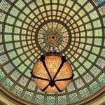 Chicago has a Tiffany glass dome.